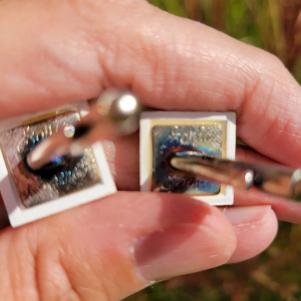 Sonia Spencer ~ Bee Mine Cuff Links ~ Made in England ~ Cute ~ Pop Art ~ Retro!